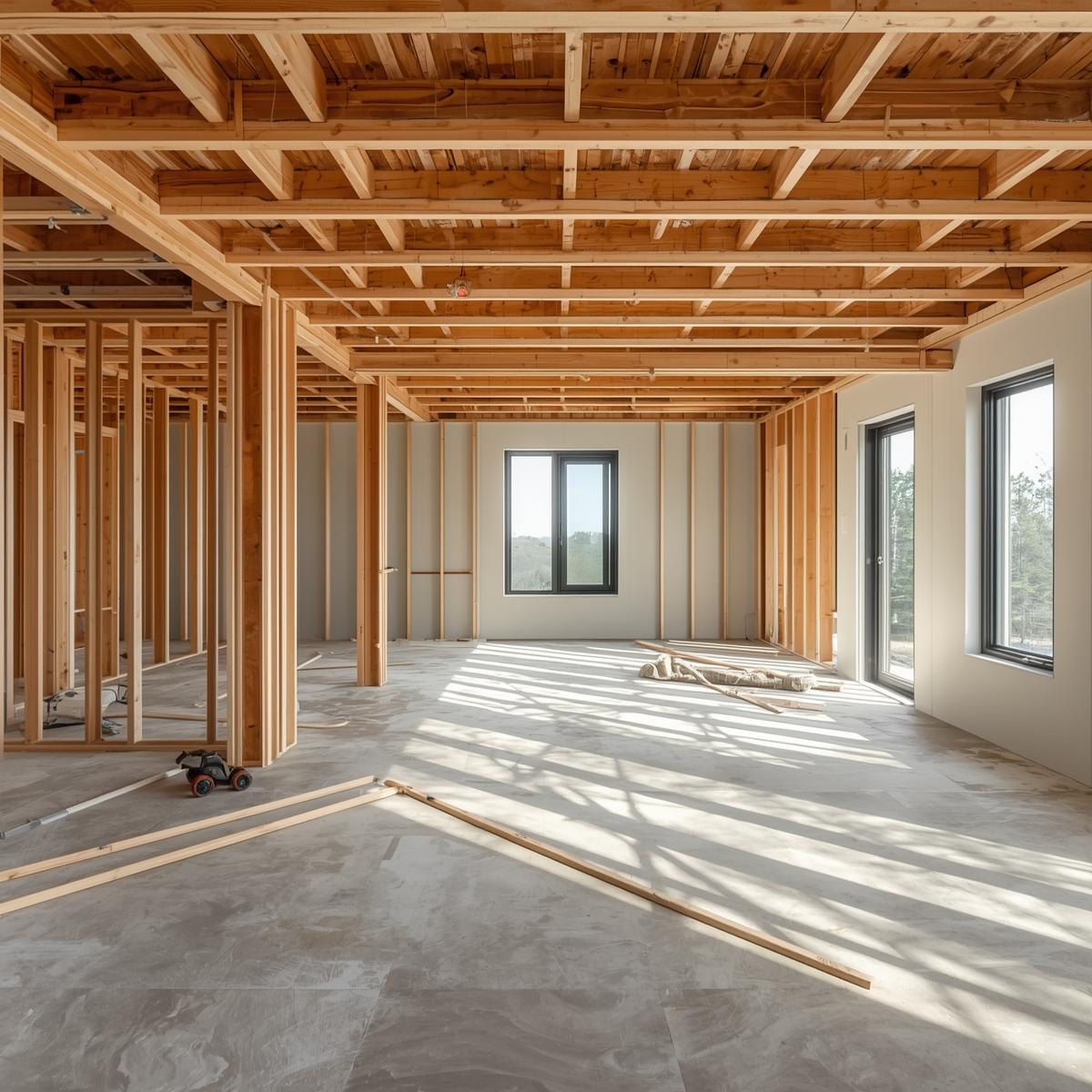 Construction mortgage — home renovation financing Ontario Residential home renovation in progress in Canada